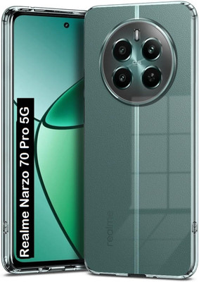 Hydbest Back Cover for RealMe Narzo 70 Pro 5G, RealMe 12 Plus 5G(Transparent, Camera Bump Protector, Silicon, Pack of: 1)