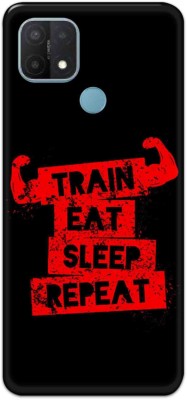 NDCOM Back Cover for Oppo A15s Train Eat Sleep Repeat Printed(Multicolor, Hard Case, Pack of: 1)