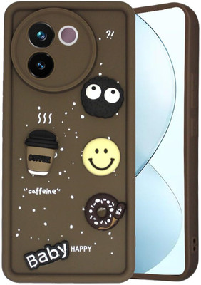 Micvir Back Cover for Vivo V30e 5G(Brown, Silicon, Pack of: 1)