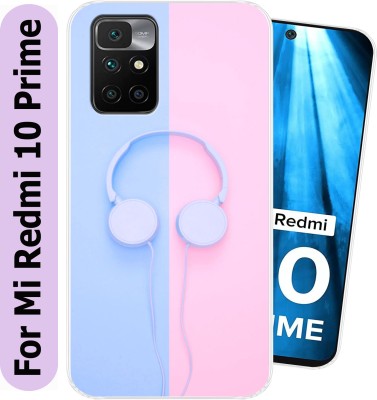 SmartGoldista Back Cover for Mi Redmi 10 Prime(Blue, Pink, Silicon, Pack of: 1)