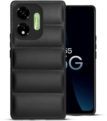 BOZTI Back Cover for Itel P55 5G(Black, Puffer, Silicon, Pack of: 1)