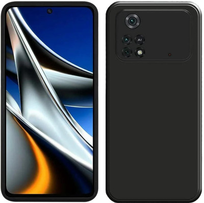 Cell Mobile Back Cover for POCO M4 Pro 4G(Black, Grip Case, Pack of: 1)