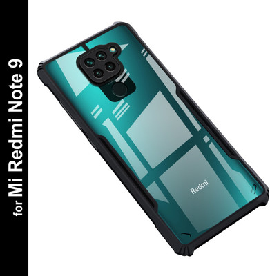 Micvir Back Cover for Mi Redmi Note 9(Transparent, Black, Shock Proof, Pack of: 1)