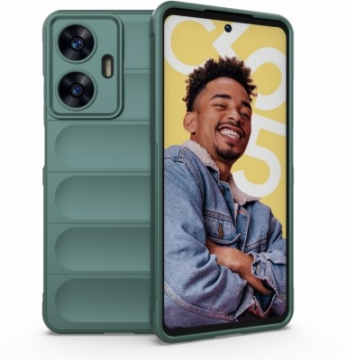 Empire Accessories Back Cover for Realme C55 soft flexible silicon Drop protecion high grade silicon case(Green, Rugged Armor, Silicon, Pack of: 1)