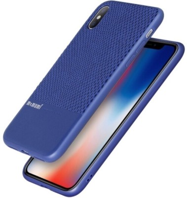 Memumi Back Cover for Apple iPhone X(Blue, Grip Case, Pack of: 1)