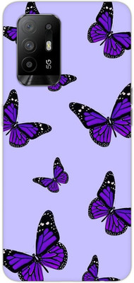 Ocean Zone Back Cover for Oppo F19 Pro(Purple, Matte Finish)