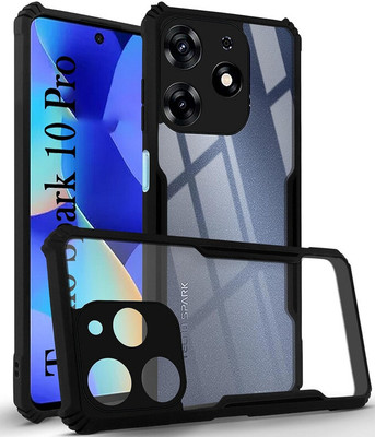 Rakulo Back Cover for Tecno Spark 10 Pro(Black, Dual Protection, Pack of: 1)