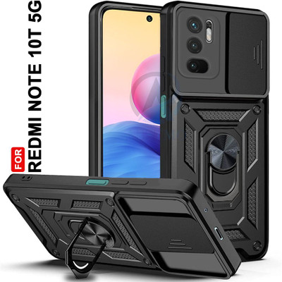 AESTMO Back Cover for Redmi Note 10T 5G(Black, Slider, Pack of: 1)