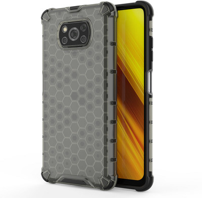 Glaslux Back Cover for Poco X3 / X3 Pro / X3 NFC(Black, Dual Protection, Pack of: 1)