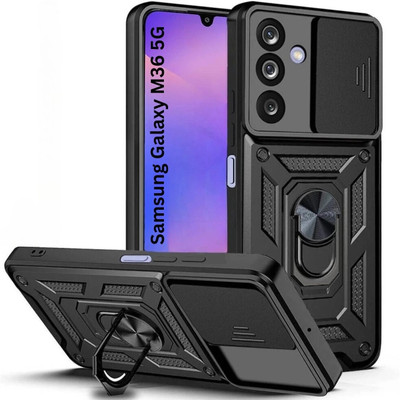 Fablue Back Cover for SAMSUNG Galaxy M36 5G(Black, Rugged Armor, Pack of: 1)
