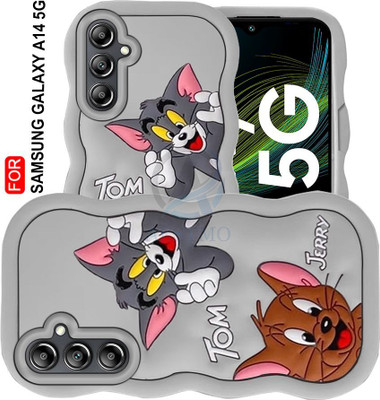 AESTMO Back Cover for Samsung Galaxy A14 5G(Grey, 3D Case, Silicon)