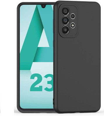 S-Softline Back Cover for Samsung Galaxy A23 5G, Plain Candy Case With Camera Protection(Black, Pack of: 1)