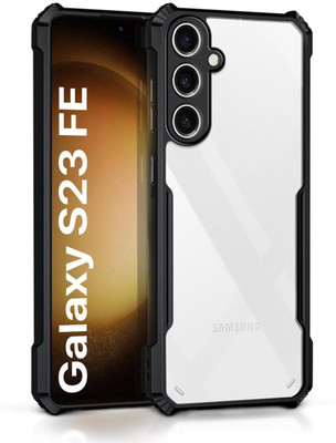 WOW Imagine Back Cover for Samsung Galaxy S23 FE 5G 360 Degree Camera Protection | Transparent Hybrid(Black, Camera Bump Protector, Pack of: 1)