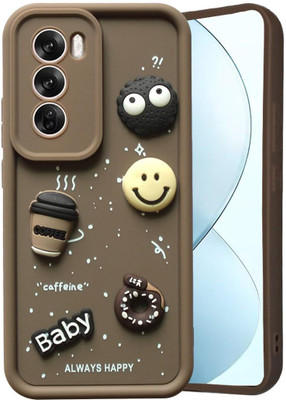 Micvir Back Cover for Oppo Reno 12 Pro 5G(Brown, Silicon, Pack of: 1)