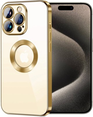 Yoox Back Cover for APPLE iPhone 15 Pro Max(Gold, Dual Protection, Silicon, Pack of: 1)