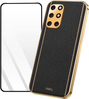Vaku Luxos Back Cover for OnePlus 8T 5G, Luxemberg Soft TPU Case Cover with Tempered Glass Guard Combo(Black, Dual Protection, Pack of: 1)
