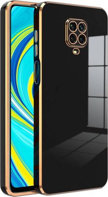 RESOURIS Back Cover for Mi Redmi Note 9 Pro, Mi Redmi Note 9 Pro Max, Poco M2 Pro, Mi Redmi Note 10 Lite(Black, Gold, Camera Bump Protector, Silicon, Pack of: 1)