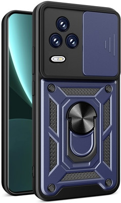 KrKis Back Cover for Poco F4 5G(Blue, Slider, Pack of: 1)