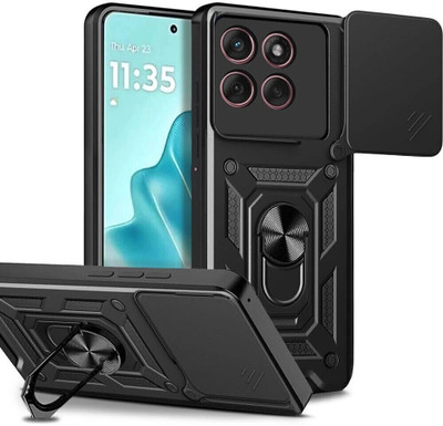 Casener Back Cover for MOTOROLA Edge 60 Fusion 5G(Black, Slider, Pack of: 1)