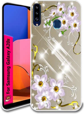 Hostprint Back Cover for Samsung Galaxy A20s(Transparent, Flexible, Silicon, Pack of: 1)