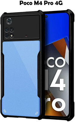 Cell-loid Back Cover for Poco M4 Pro, Poco M4 Pro 4G(Black, Shock Proof, Pack of: 1)