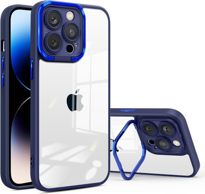 gadvik Back Cover for apple iphone 14 pro max(Blue, Transparent, Ring Case, Silicon, Pack of: 1)