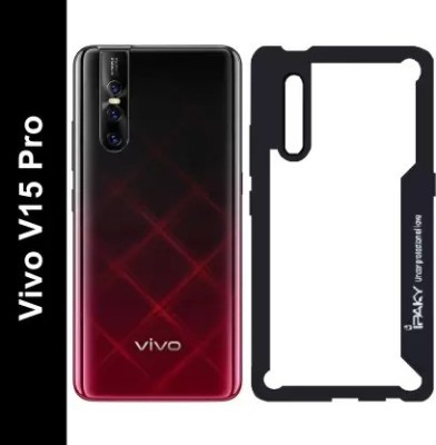 Mobile Back Cover Back Cover for Vivo V15 Pro(Black, Transparent)