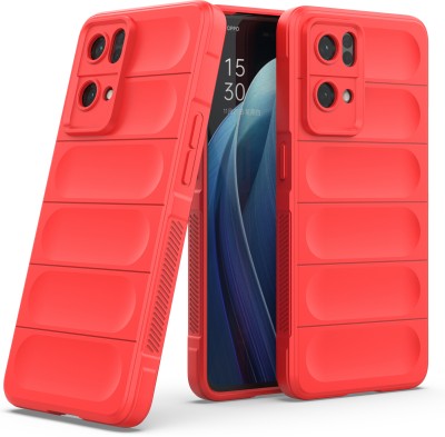 GLOBAL NOMAD Back Cover for OPPO Reno7 Pro 5G(Red, Grip Case, Silicon, Pack of: 1)