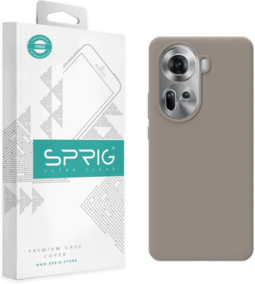 Sprig Back Cover for Sprig Liquid Silicone Back Cover for Oppo Reno 11 5G (Light Brown, Hard Case, Pack of: 1)(Grey, Microfiber Lining, Silicon, Pack of: 1)