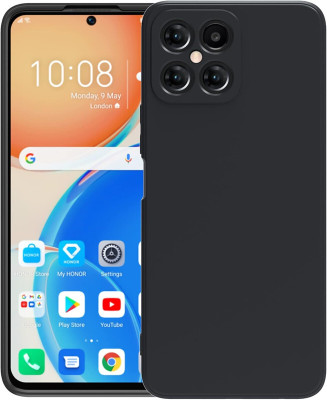 SkyTree Back Cover for Honor X8 4G(Black, Grip Case, Silicon, Pack of: 1)