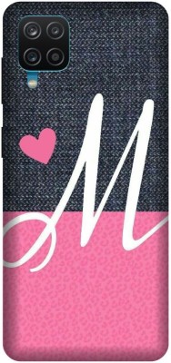 VS PRINT LINK Back Cover for Samsung Galaxy M12,SM-M127GZWGINS,M letter,M name,M word,ALPHABET(Pink, Hard Case, Pack of: 1)