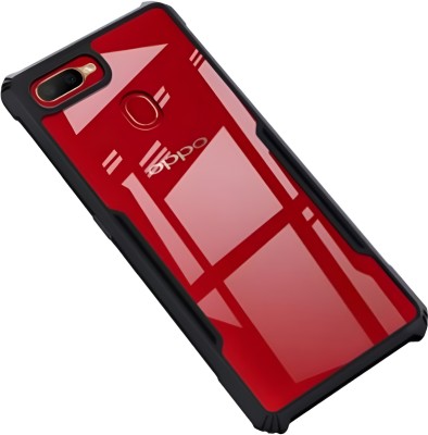 Mobtech Back Cover for OPPO F9 Pro, Realme 2 Pro, Realme U1, Oppo A5s, Oppo A7, Oppo A12, Oppo A11K, Transparent(Black, Transparent)