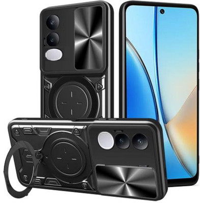 Rugraj Back Cover for OnePlus Nord CE4 lite 5G(Black, Slider, Silicon, Pack of: 1)