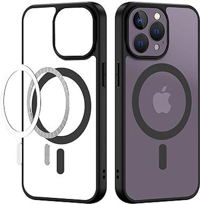 Kosher Traders Back Cover for Apple Iphone 15 pro ( Polycarbonate compatible with MAGSAFE Case )(Black, Dual Protection)
