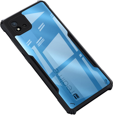 SUNSHINE Back Cover for REALME-C11 (2021) (Crystal Glass Back | Camera Protection | Shockproof Bumpers )(Black, Grip Case, Pack of: 1)