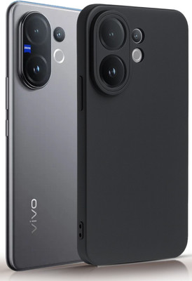 HUPSHY Back Cover for Vivo V60 5G(Black, Flexible, Silicon, Pack of: 1)