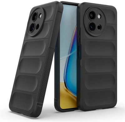 KrKis Back Cover for Vivo Y38 5G, Vivo Y58 5G(Black, Shock Proof, Silicon, Pack of: 1)