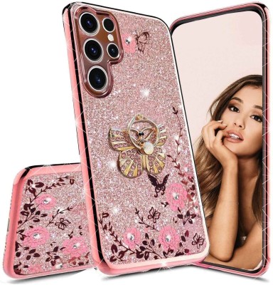 KC Back Cover for Samsung Galaxy S23 Ultra 5G(Pink, Cases with Holder, Silicon, Pack of: 1)