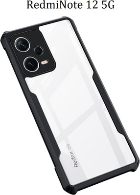 Aaralhub Back Cover for Redmi Note 12 5G(Black, Camera Bump Protector, Silicon)