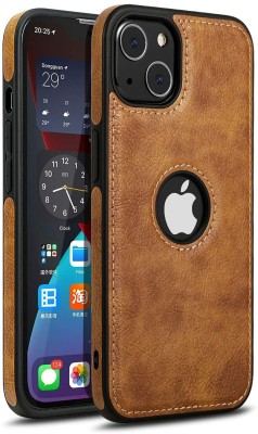 Kreatick Back Cover for Flexible Pu Leather Super Soft-Touch | Bumper Case for Apple iPhone 13 Mini(Brown, Camera Bump Protector, Pack of: 1)