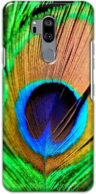 NDCOM Back Cover for LG G7+ ThinQ Peacock Feather Printed(Multicolor, Hard Case, Pack of: 1)