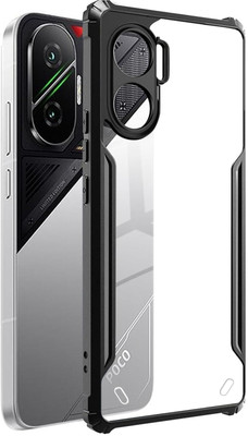 Flipkart SmartBuy Back Cover for POCO M7 Plus(Black, Transparent, Camera Bump Protector, Pack of: 1)