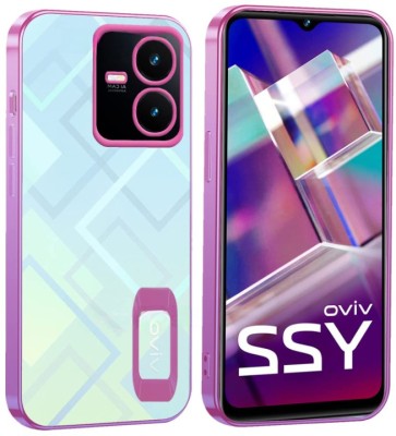 A3sprime Back Cover for vivo Y22, - Soft Silicon with Drop Protective Camera Lens Protector Back Case(Pink, Transparent, Camera Bump Protector, Silicon, Pack of: 1)