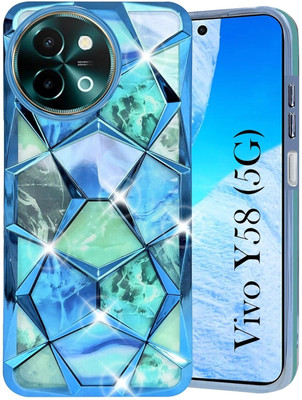Seetu Back Cover for Vivo Y58 5G | Vivo Y38 5G, Diamond Print Case(Multicolor)