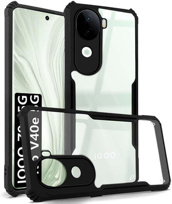 TESPARK Back Cover for Vivo V40e 5G , iQOO Z9s 5G (IP)(Black, Grip Case, Silicon, Pack of: 1)