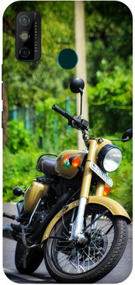 FRONK Back Cover for Tecno Spark Go 2020, KE5 ROYAL, ENFIELD, BULLET, BIKE, LOVER(Green, Flexible, Silicon, Pack of: 1)