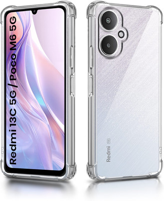 WOW Imagine Back Cover for Xiaomi Redmi 13C 5G | Poco M6 5G | Soft TPU | Cushioned Edges for Ultimate Protection(Transparent, Flexible, Silicon)