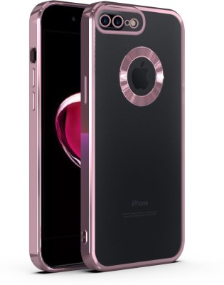 gadvik Back Cover for APPLE I PHONE 7 PLUS ELECTROPLATED TRANSPARENT CASE ( ROSE GOLD)(Pink, Gold, Transparent, Shock Proof, Pack of: 1)