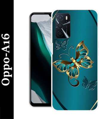 Samcase Back Cover for Oppo A16(Blue, Gold, Silicon, Pack of: 1)
