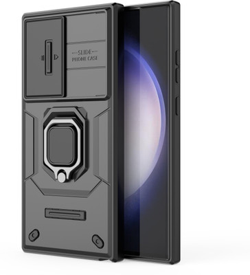 KartV Back Cover for Samsung Galaxy S23 Ultra 5G(Black, Silver, Camera Bump Protector, Pack of: 1)